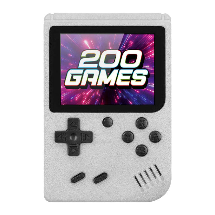 Gamebox – tragbare Spielekonsole mit 200 Spielen – weiß