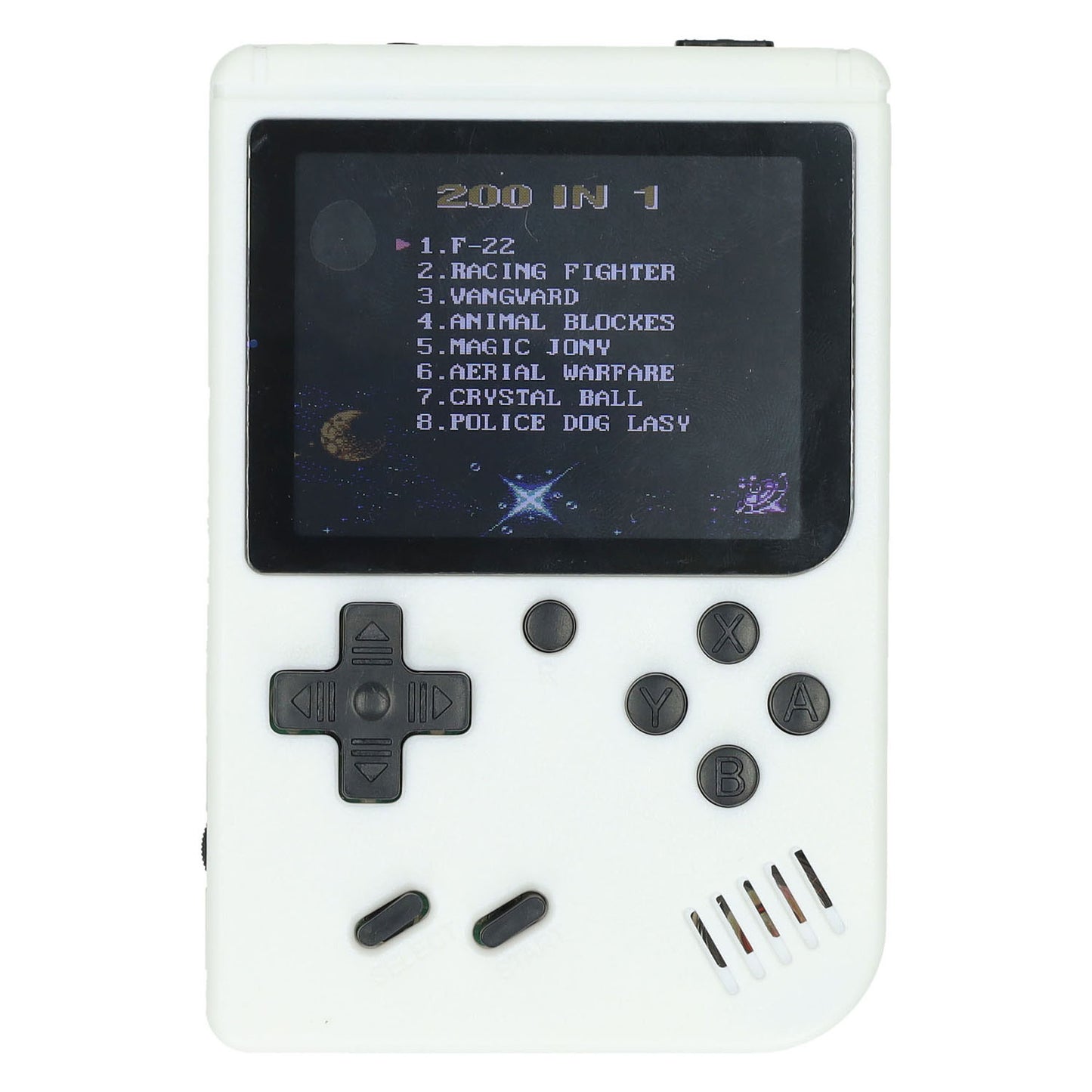 Gamebox – tragbare Spielekonsole mit 200 Spielen – weiß