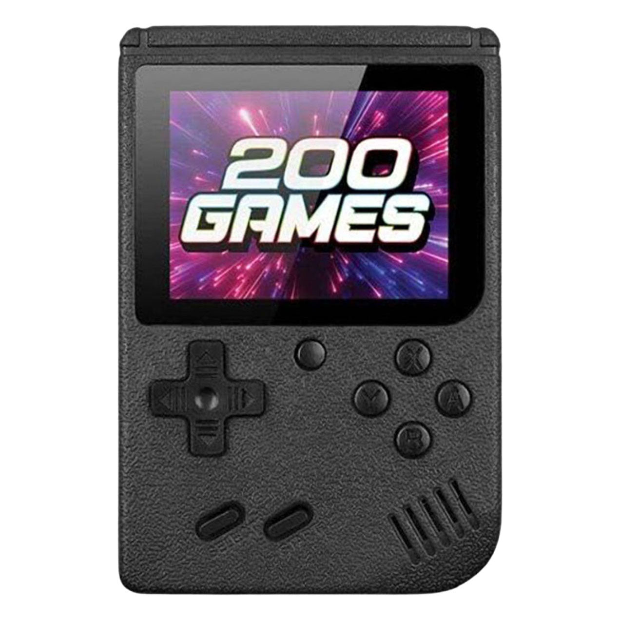 Gamebox – tragbare Spielekonsole mit 200 Spielen – Schwarz