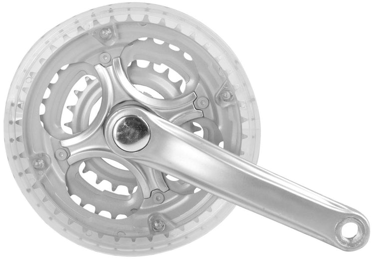 Mächtige Kurankset 3 Geschwindigkeit 170 mm 42 34 24T mit Kettenkante Silber
