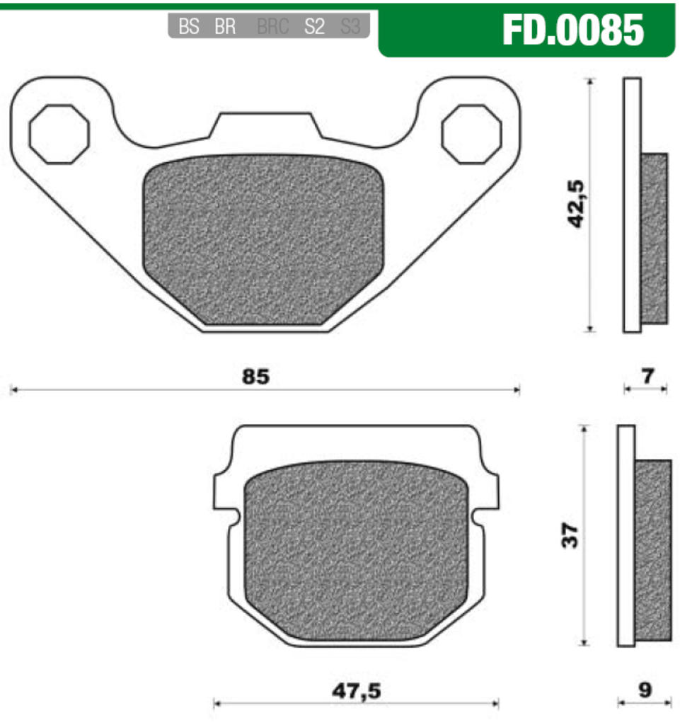 Newfren Bremsbelagsatz FD0085 Buxy-RS Squab