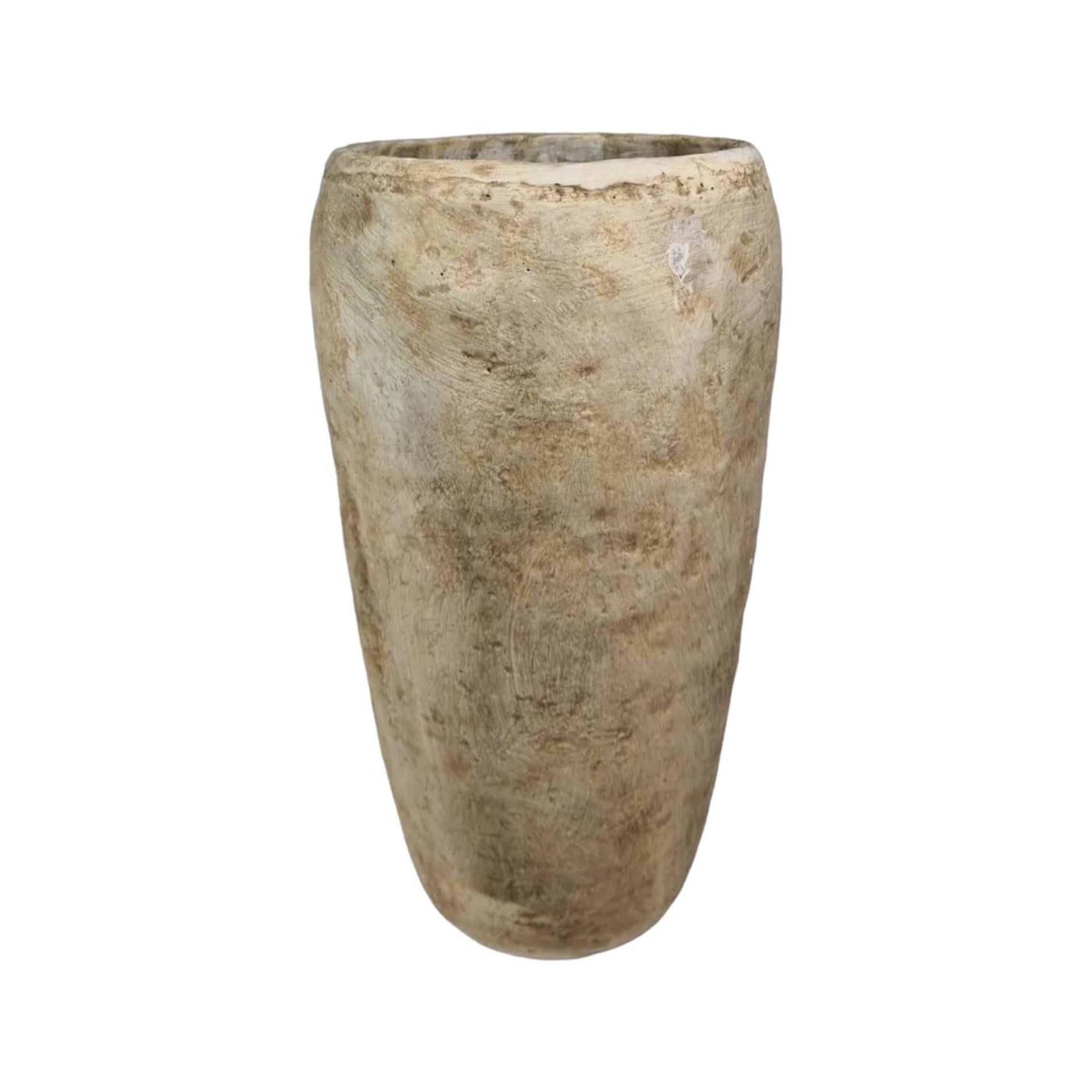 Mansion Atmosphäre Vase Stein Creme 21x39,5cm