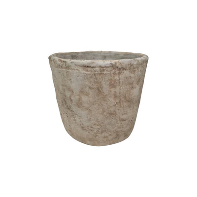 Mansion Atmosphäre Blumentopf Stein Creme 19x17cm