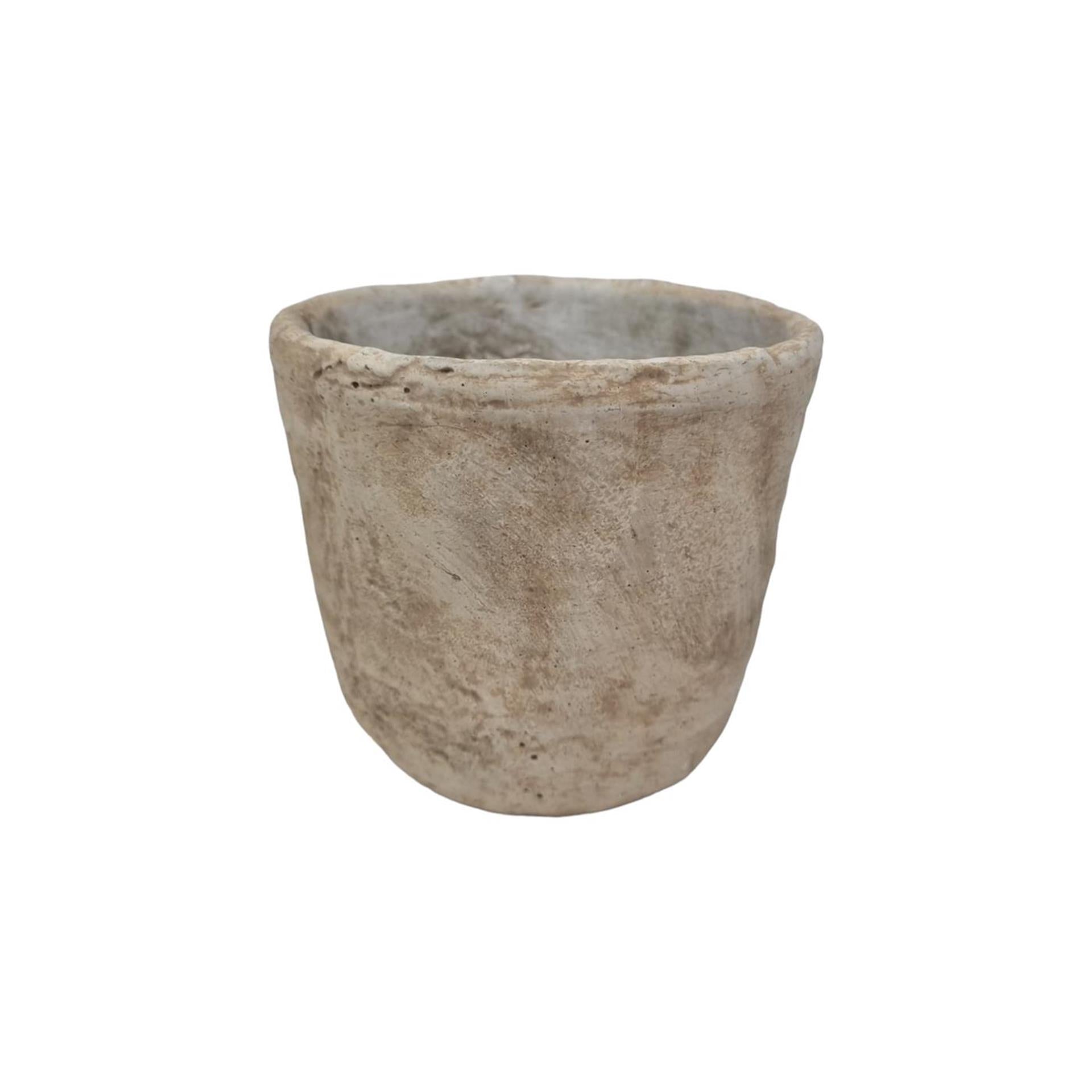 Mansion Atmosphäre Blumentopf Stein Creme 13,5x12cm