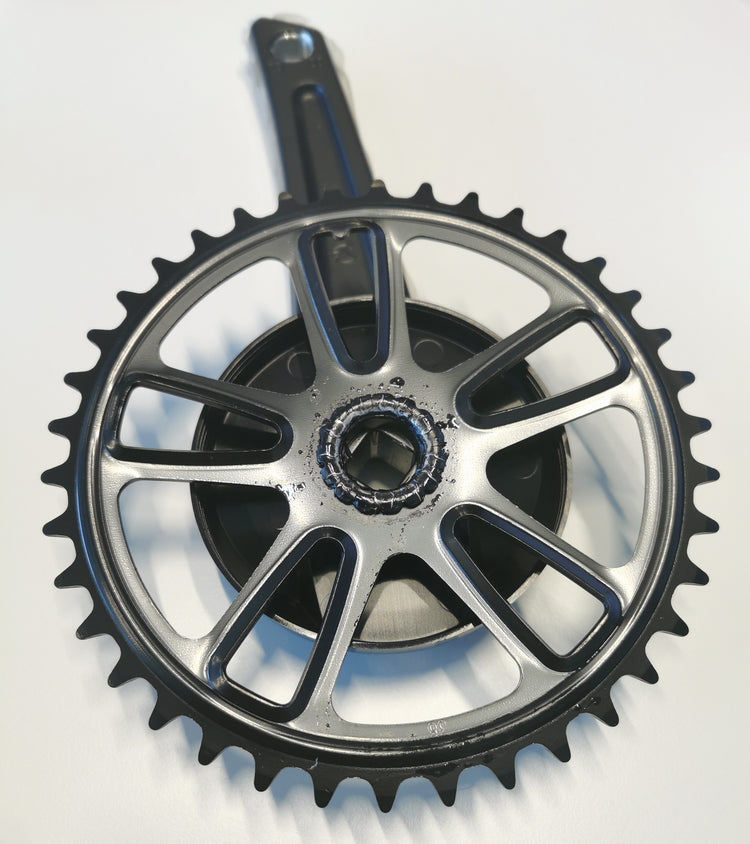 Kurbelgarnitur Strixvaria 38T Aluminium Stahl schwarz