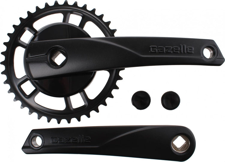 Kurbelgarnitur Strixvaria 38T Aluminium Stahl schwarz