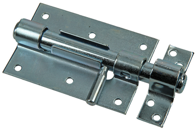 Mack 1069122 - Vorhängeschlossfalle blau verzinkt 100 mm | 5 Stück