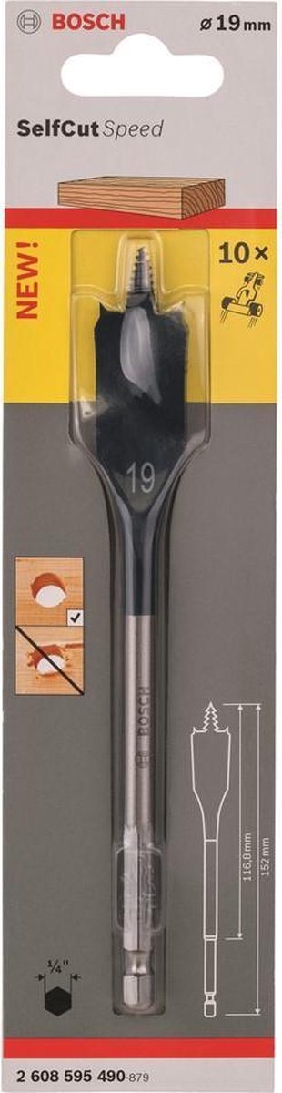Bosch - Schnellbohrer-Set Selbstschnittgeschwindigkeit, Sechskant 19 x 152 mm