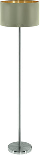 Eglo Maserlo Stehleuchte – E27 – 151 cm – Stoff – Grau-Taupe-Gold