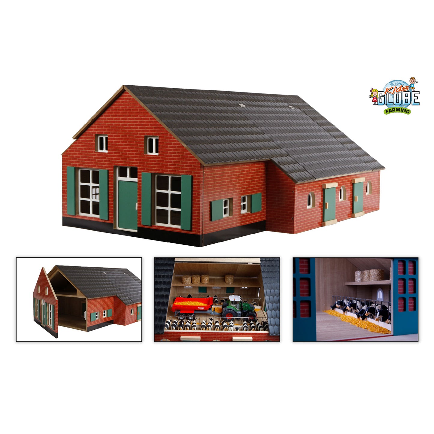 Kinder Globe Globe Farm House mit Stall, 1:32