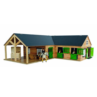 Kids Globe Globe Horse Corner Stall mit 3 Kisten und Aufbewahrung 1:24
