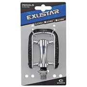Exustar Pedalsatz rutschfestes Aluminium schwarz - afbeelding 2