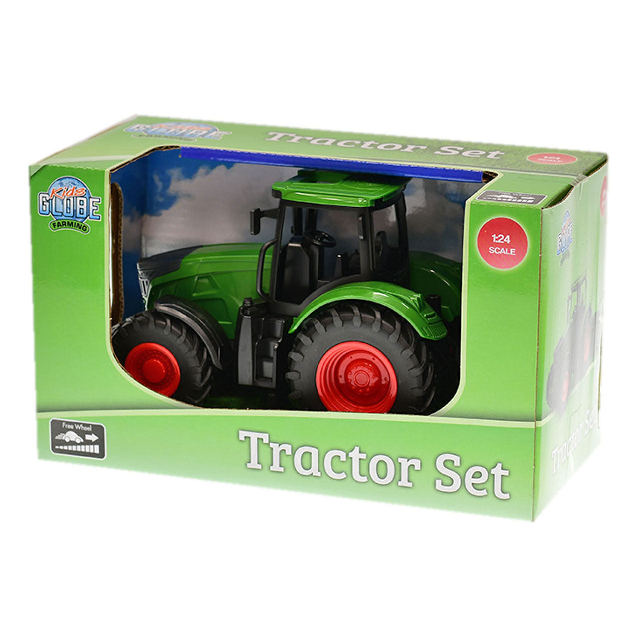 Kinder Globe Globe Traktor mit Foltergrün
