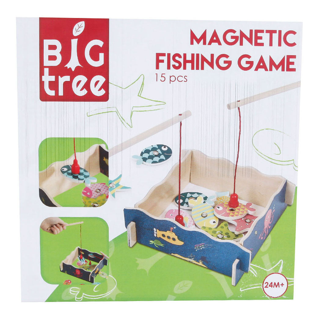 Holzmagnetfischspiel, 15dlg.
