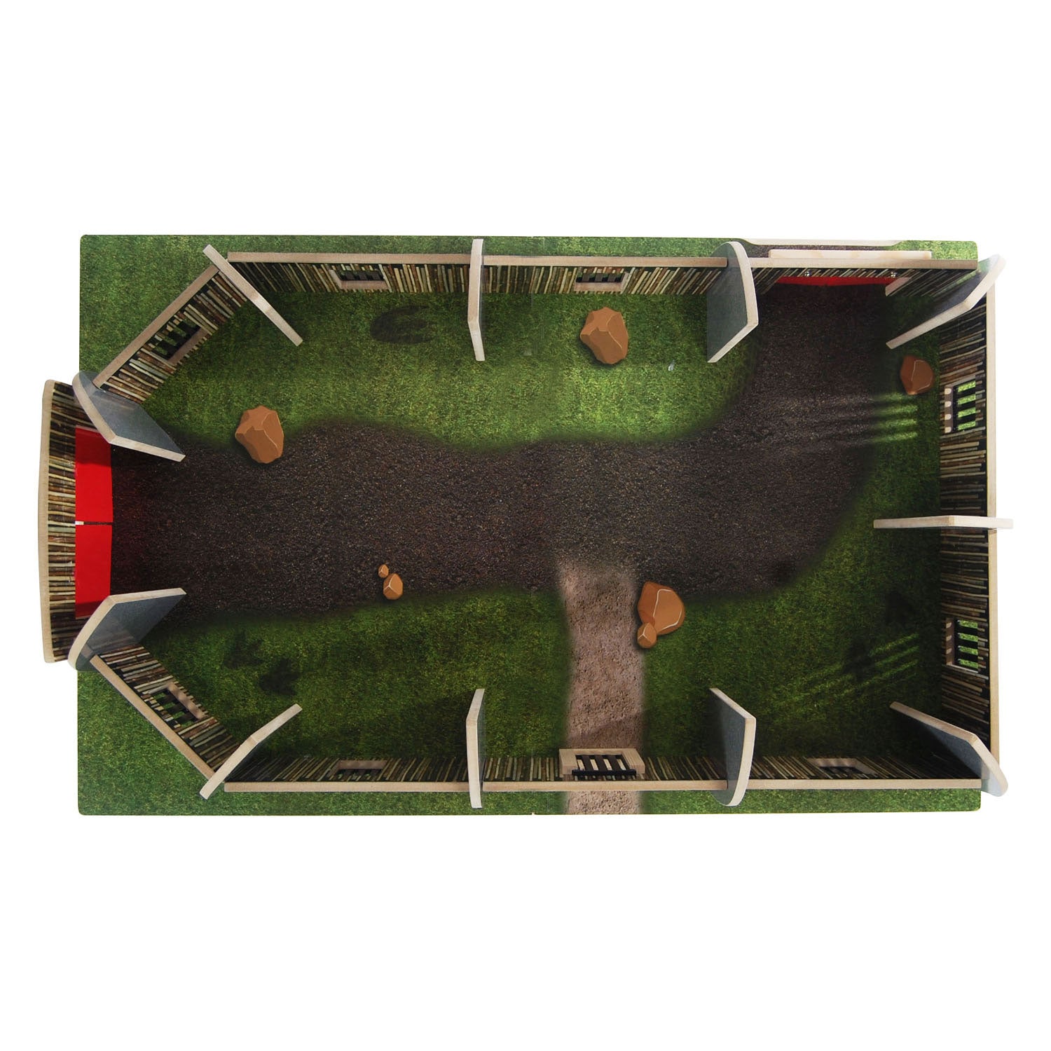 Dinoworld Wooden Dinosaur Park mit Wachtturm -Spielset