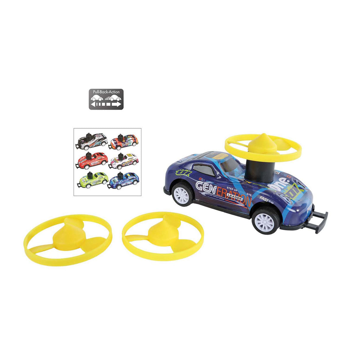 RoadStarblasters Bumps und Spin Stunt Car Die-Cast mit Pull-Back-Funktion.