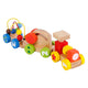 Holzzug mit Aktivitäten Wagen, 3dlg.