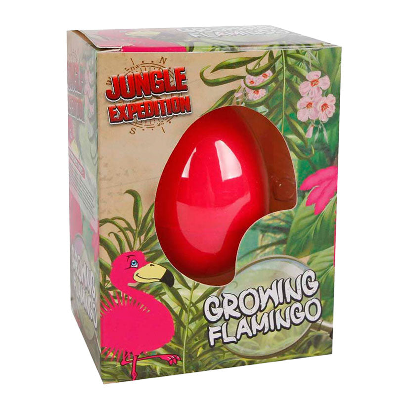 Expediton Ei mit wachsendem Flamingo, 6cm