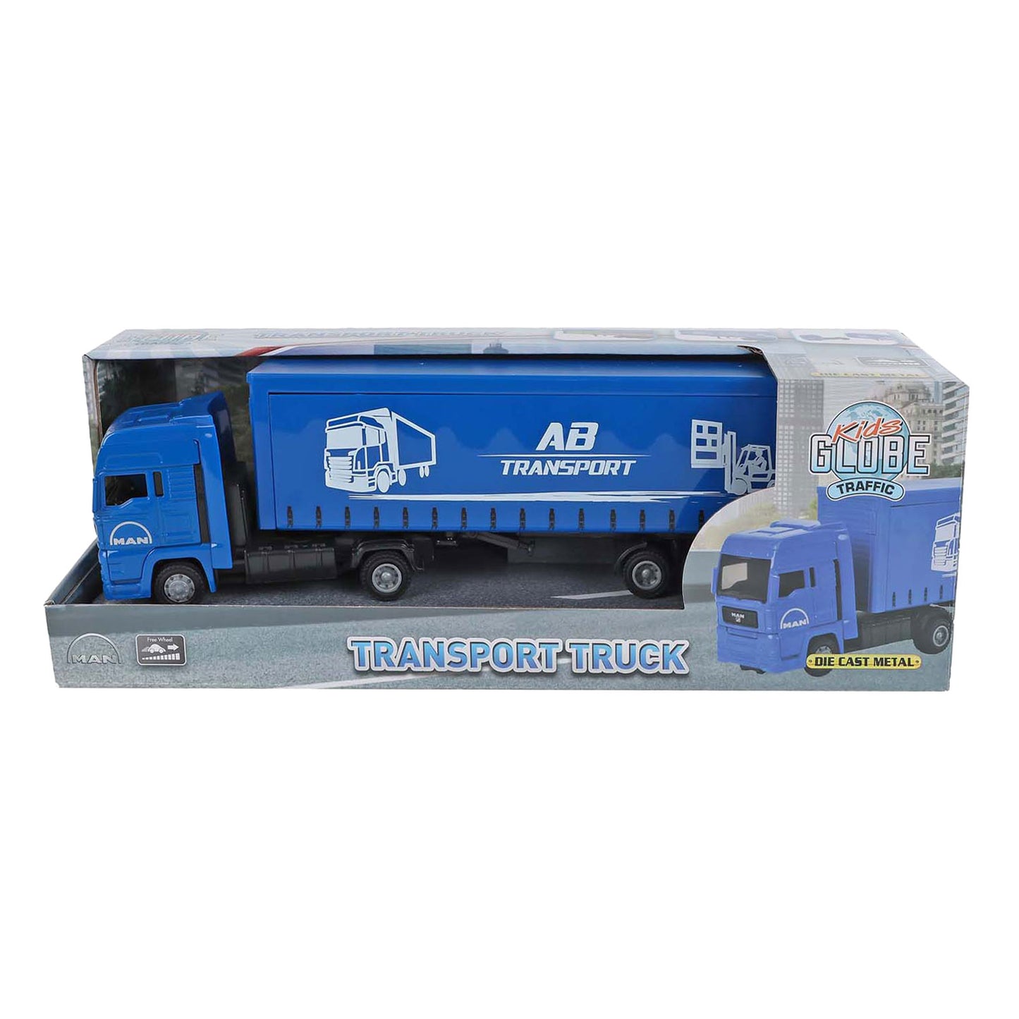 Kids Globe Globe Man Truck mit Anhänger, 30 cm