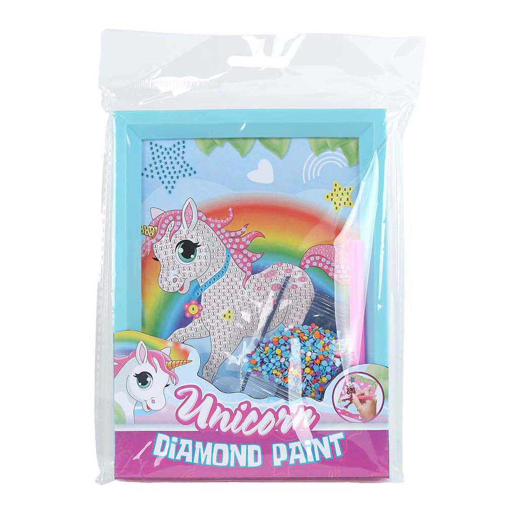 Einhorn -Diamantmalerei Einhörner mit Fotomobilie