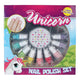 Einhorn -Nagellack -Set Einhorn mit Nagelaufklebern