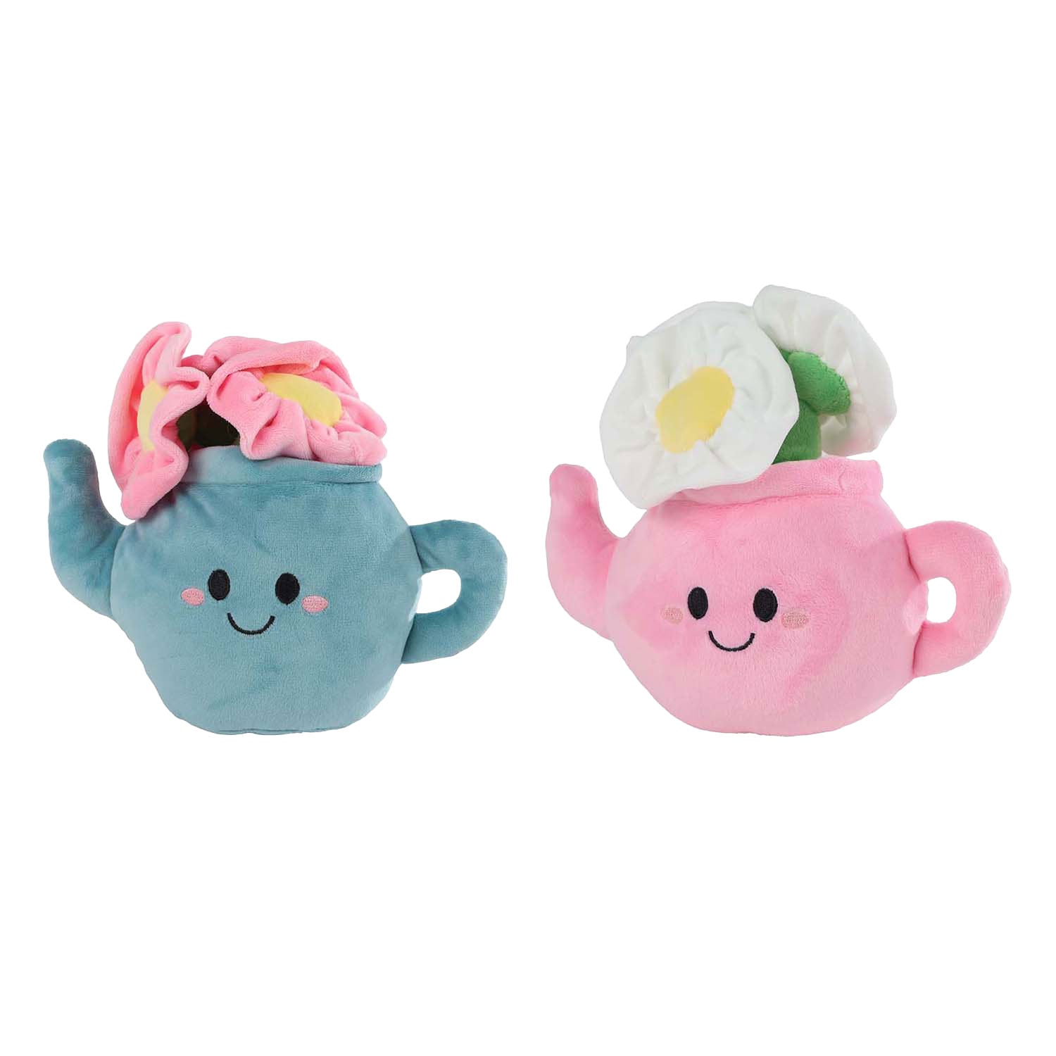 Nehmen Sie mich mit nach Hause umarmen Pflanzenplüsch - Teekanne mit Blumen, 18 cm