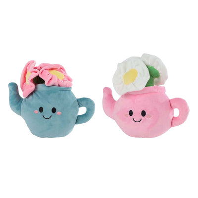 Nehmen Sie mich mit nach Hause umarmen Pflanzenplüsch - Teekanne mit Blumen, 18 cm