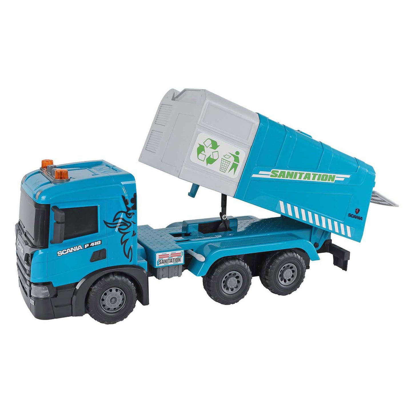 2-Spiel-Scania-Müllwagen-Reibung mit Licht und Ton