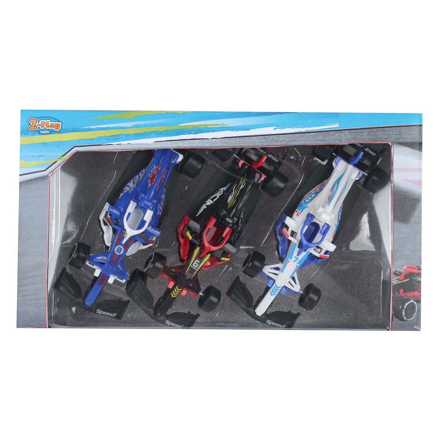 2-Play-Formel-Rennwagen 12,5cm, 3-tlg.