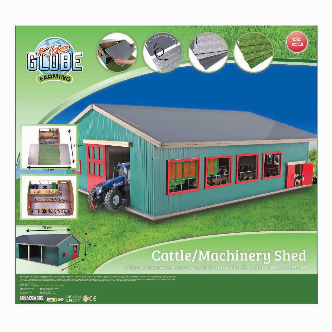 Kinderglobus Spielstall mit Lagerraum 1:32