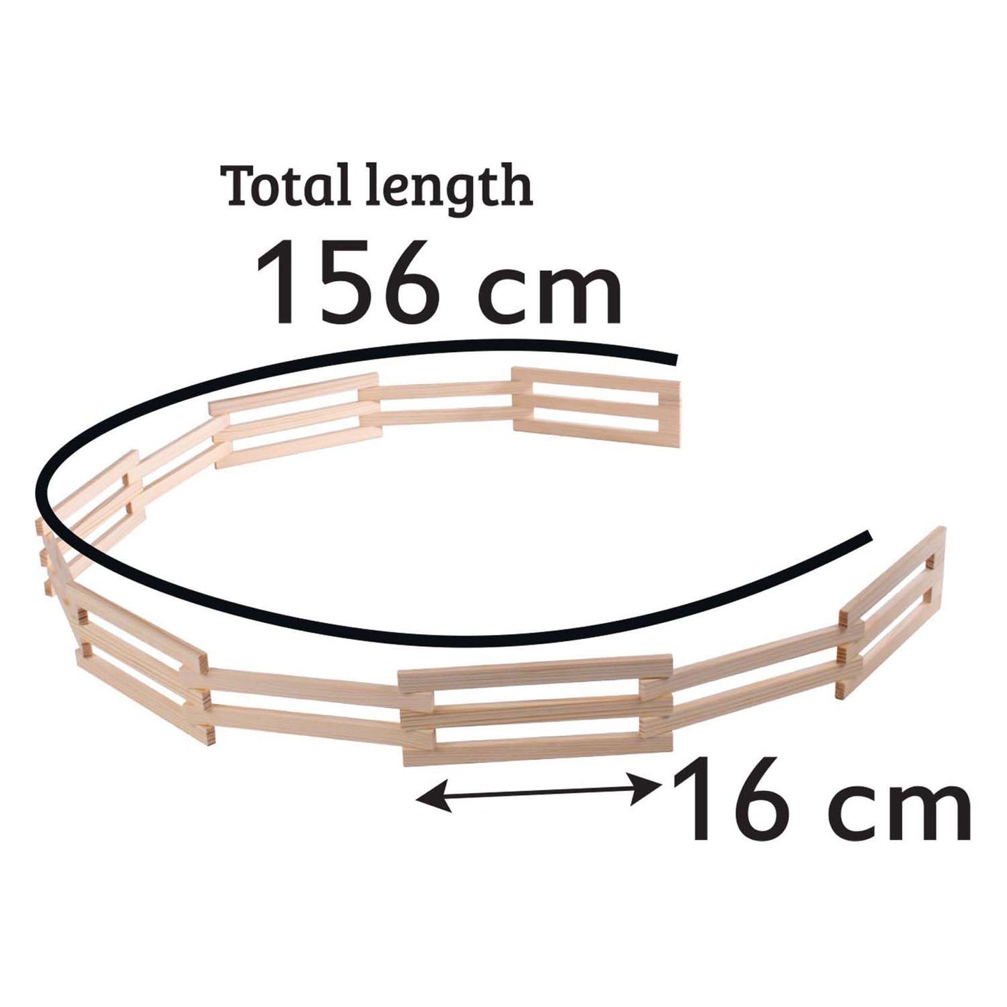 Kinder Globe Holzzaun 1:24, 156 cm