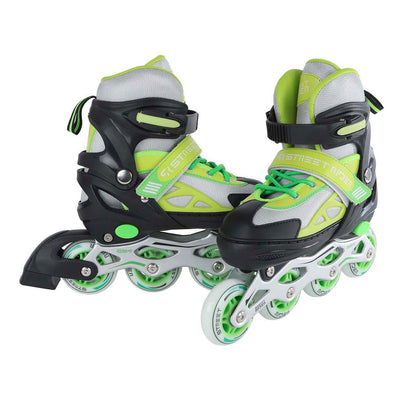 Street Rider Inline Skeelers Green Black Verstellbar, Größe 33-36