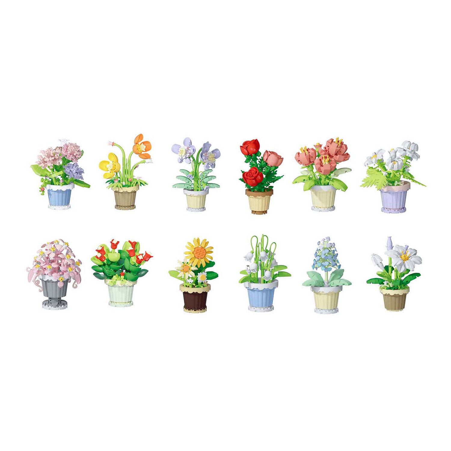 Blumenbausatz Pflanze im Topf - 365-tlg.