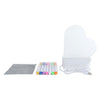 Glamour-Leuchttafel-Herz mit USB-Anschluss und 7 Markern, 16 cm
