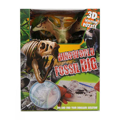 DinoWorld Fossil Heels Puzzle mit zusätzlicher Dinosaurierfigur