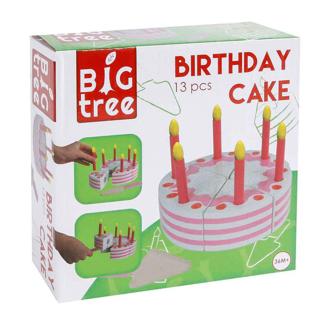 Big Tree Birthday Cart Hout, 13dlg.