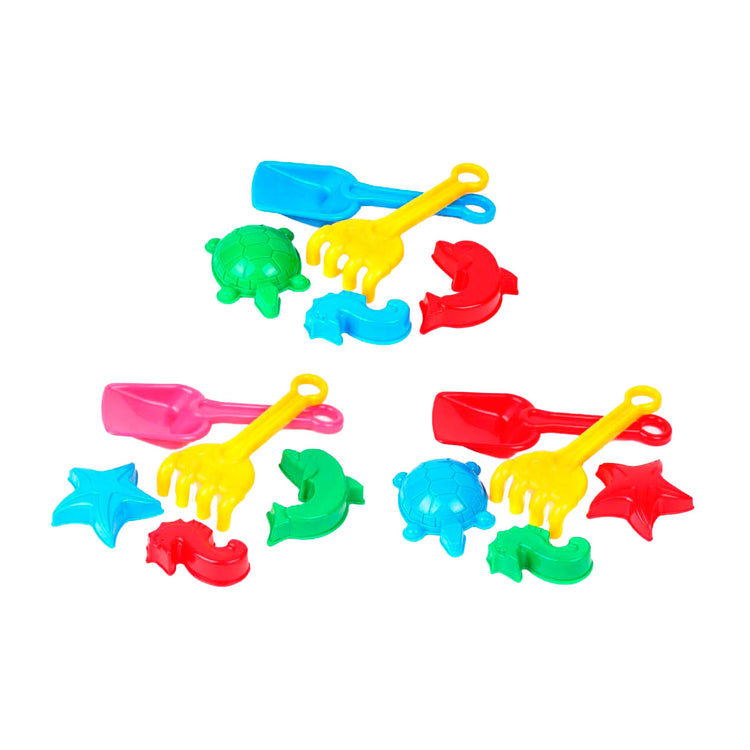 Sun Fun Scoop mit Rechen und 3 Sandformen, 22 cm