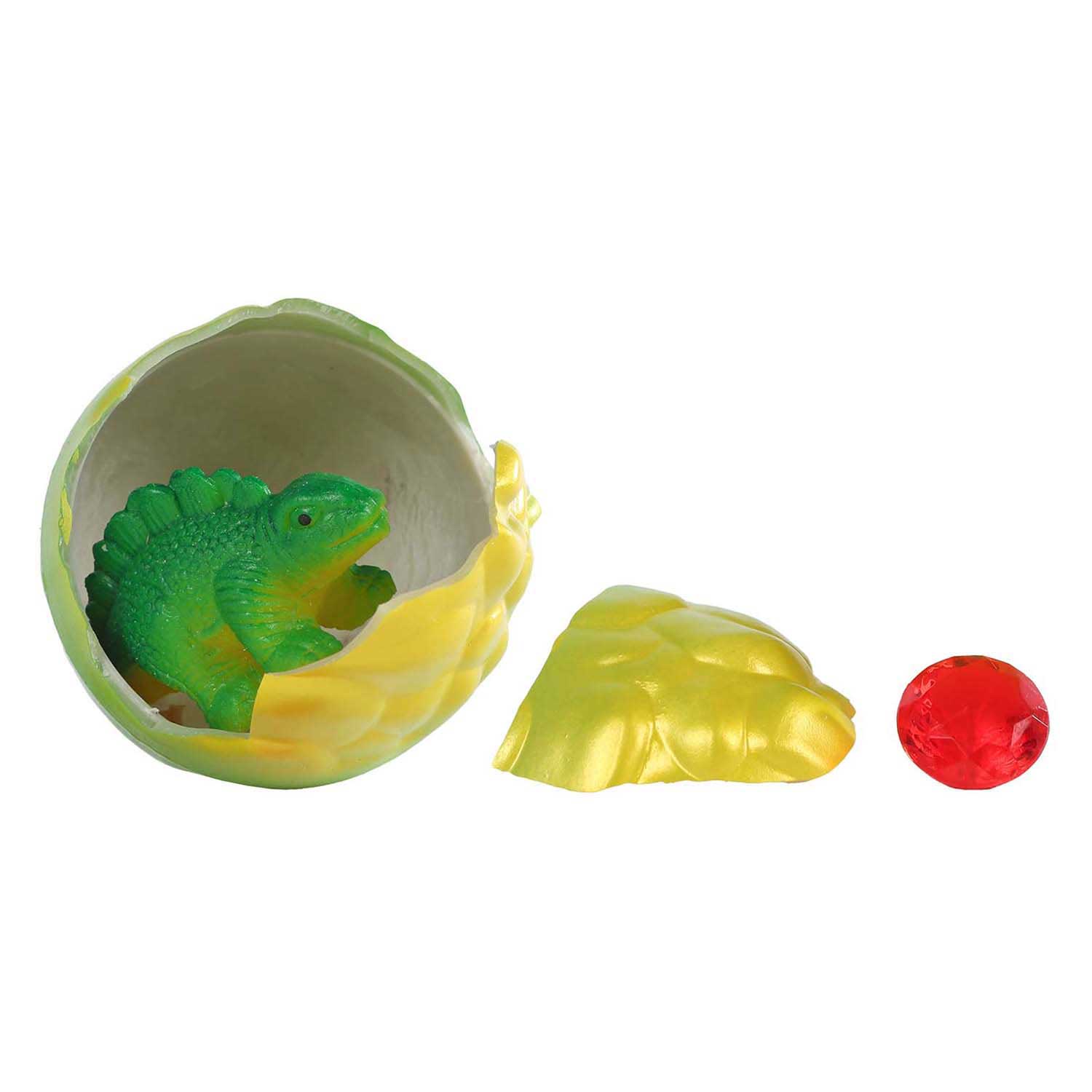 Dinoworld Ei mit wachsendem Dinosaurier mit Edelstein 8cm