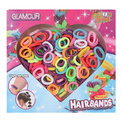 Glamour-Loom-Haargummis – 150 Stück.