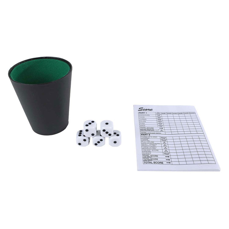 Spielen Sie heute ein Würfelspiel mit einem Becher und 5 Würfeln