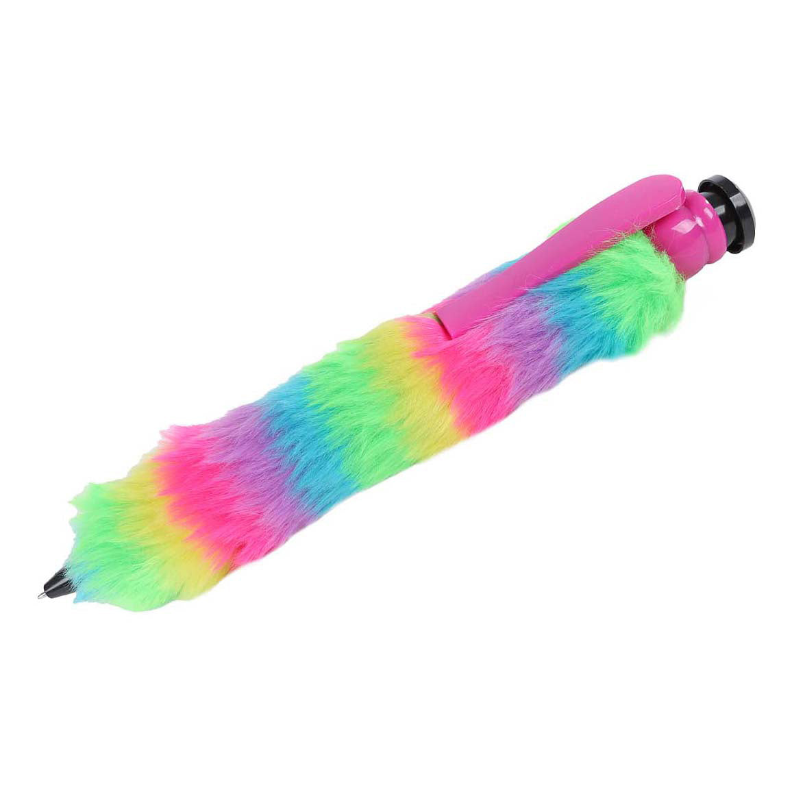 Glamouröser, flauschiger Jumbo-Regenbogenstift – 28 cm