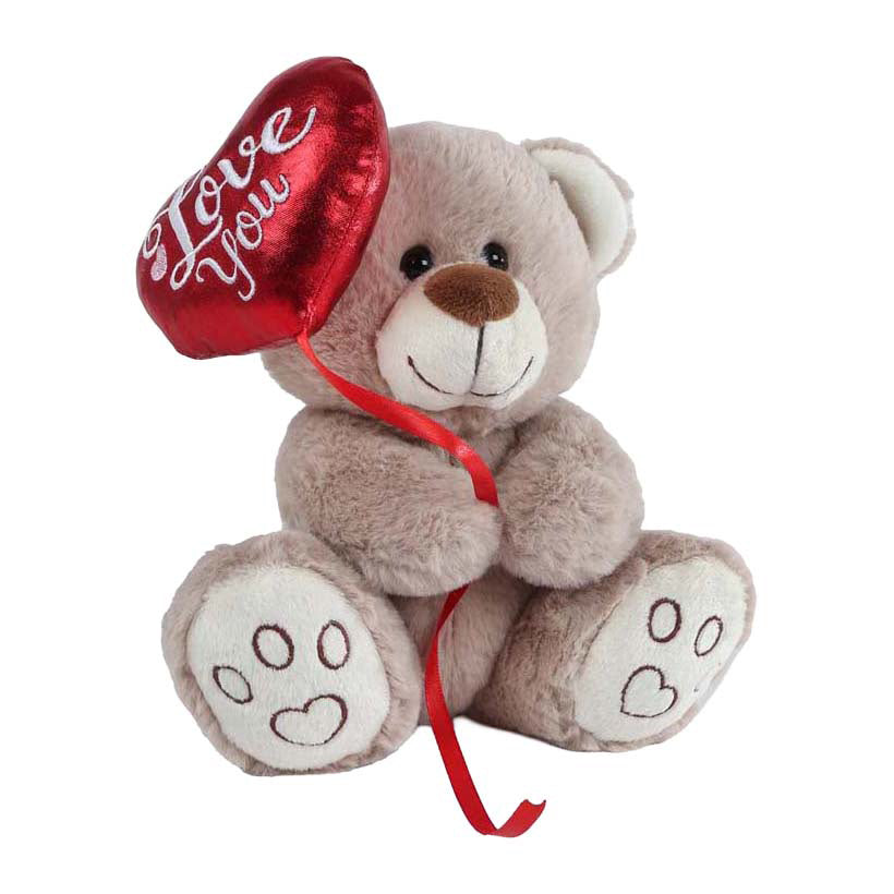 Bring mich nach Hause Bär mit Ballonherz-Plüsch – 20 cm