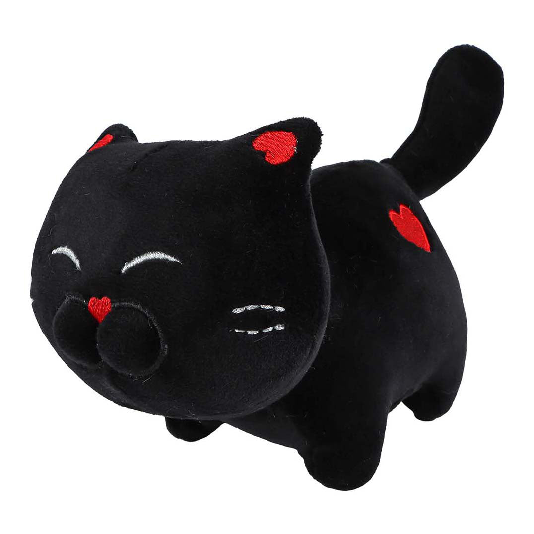 Nimm mich mit nach Hause Plüsch-Kuschelkatze mit Herz – 16 cm
