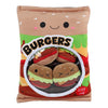 Flauschige Menütasche mit 4 Hamburgern aus Plüsch – 40 cm