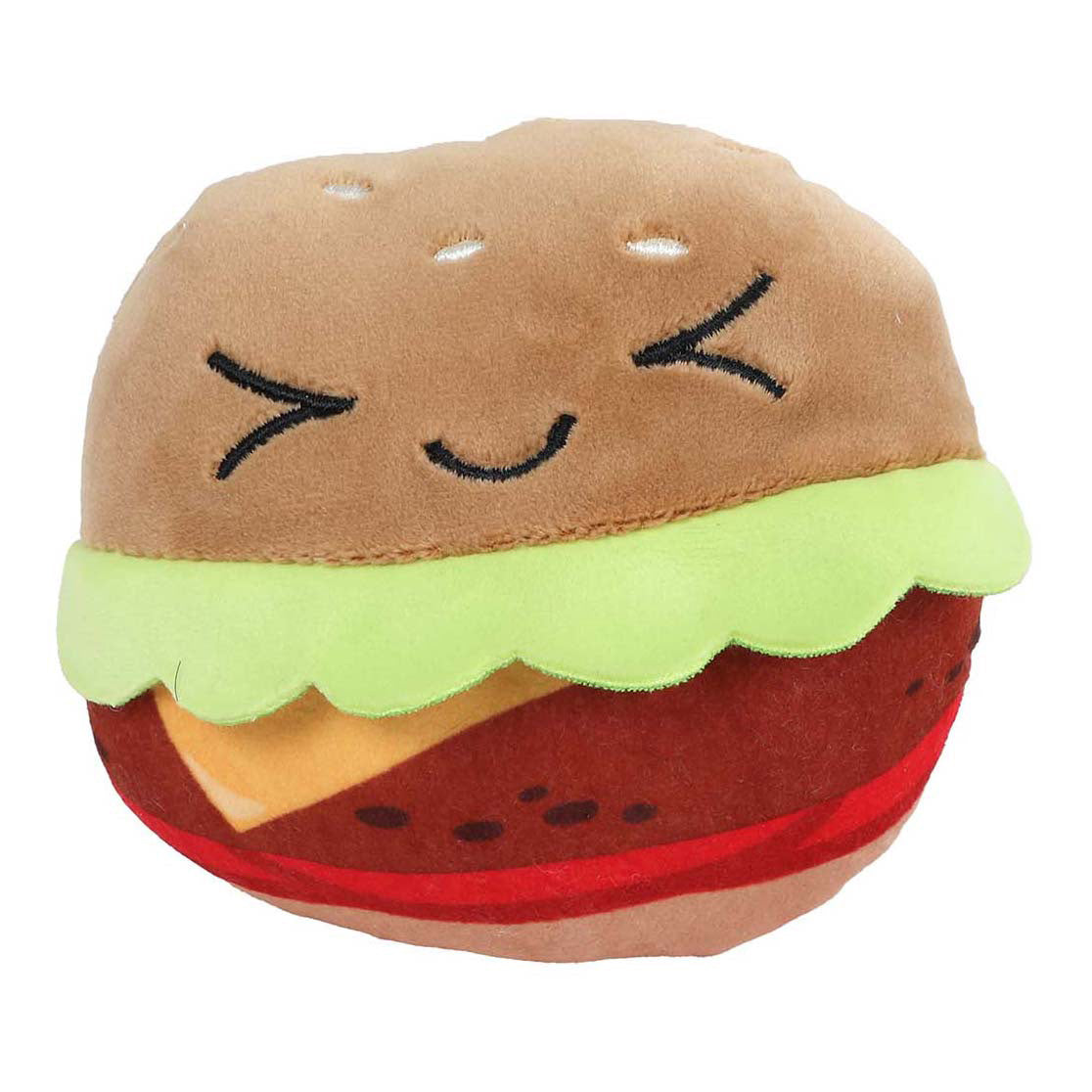 Flauschige Menütasche mit 4 Hamburgern aus Plüsch – 40 cm