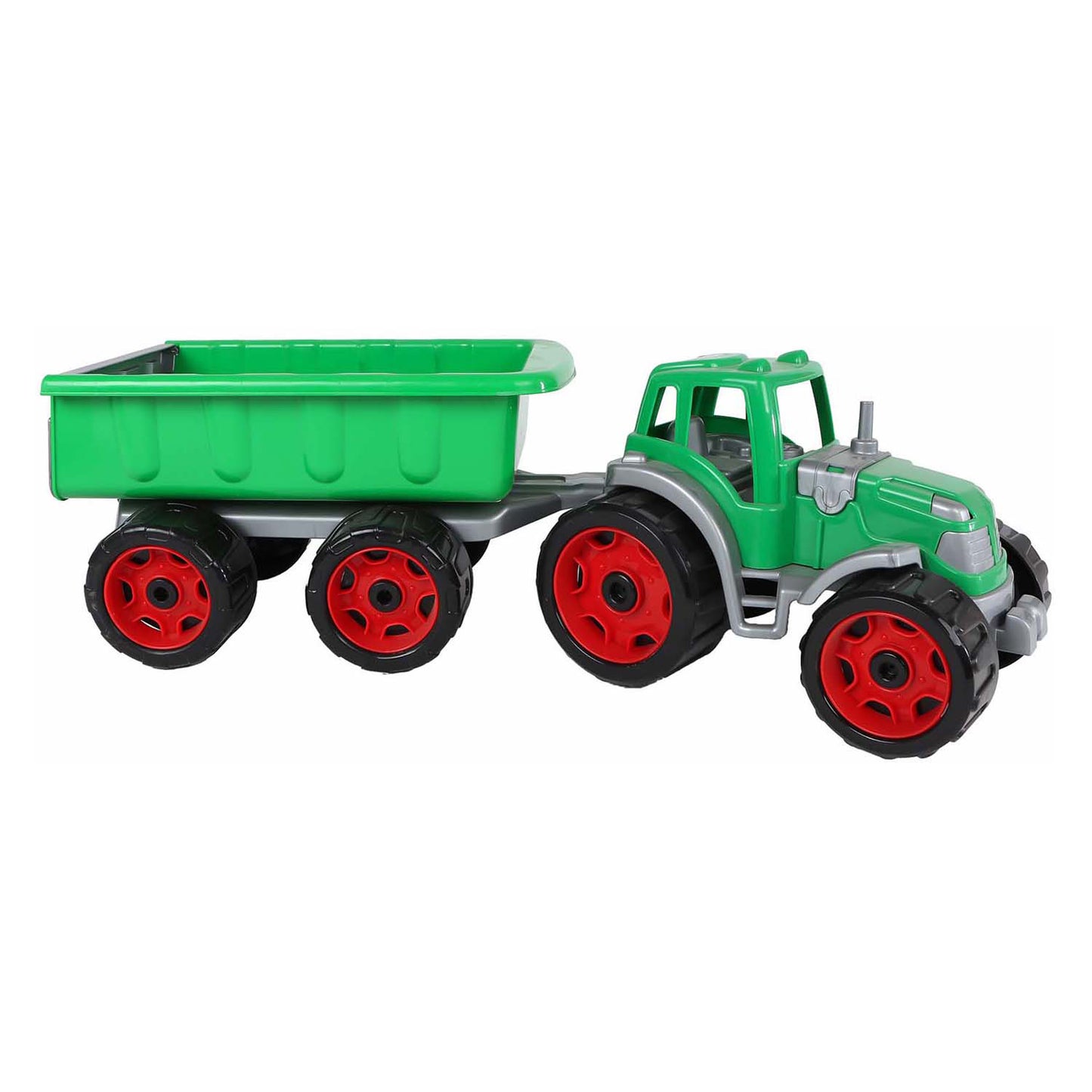 2-Spiel-Traktor mit Anhänger grün – 52 cm