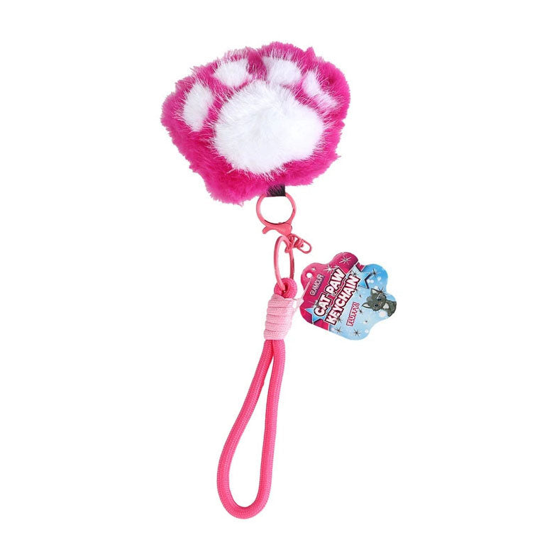Flauschiger Glamour-Schlüsselanhänger mit Katzenpfote