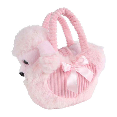 Nimm mich mit nach Hause Pudel in der Tasche rosa - 33x30cm