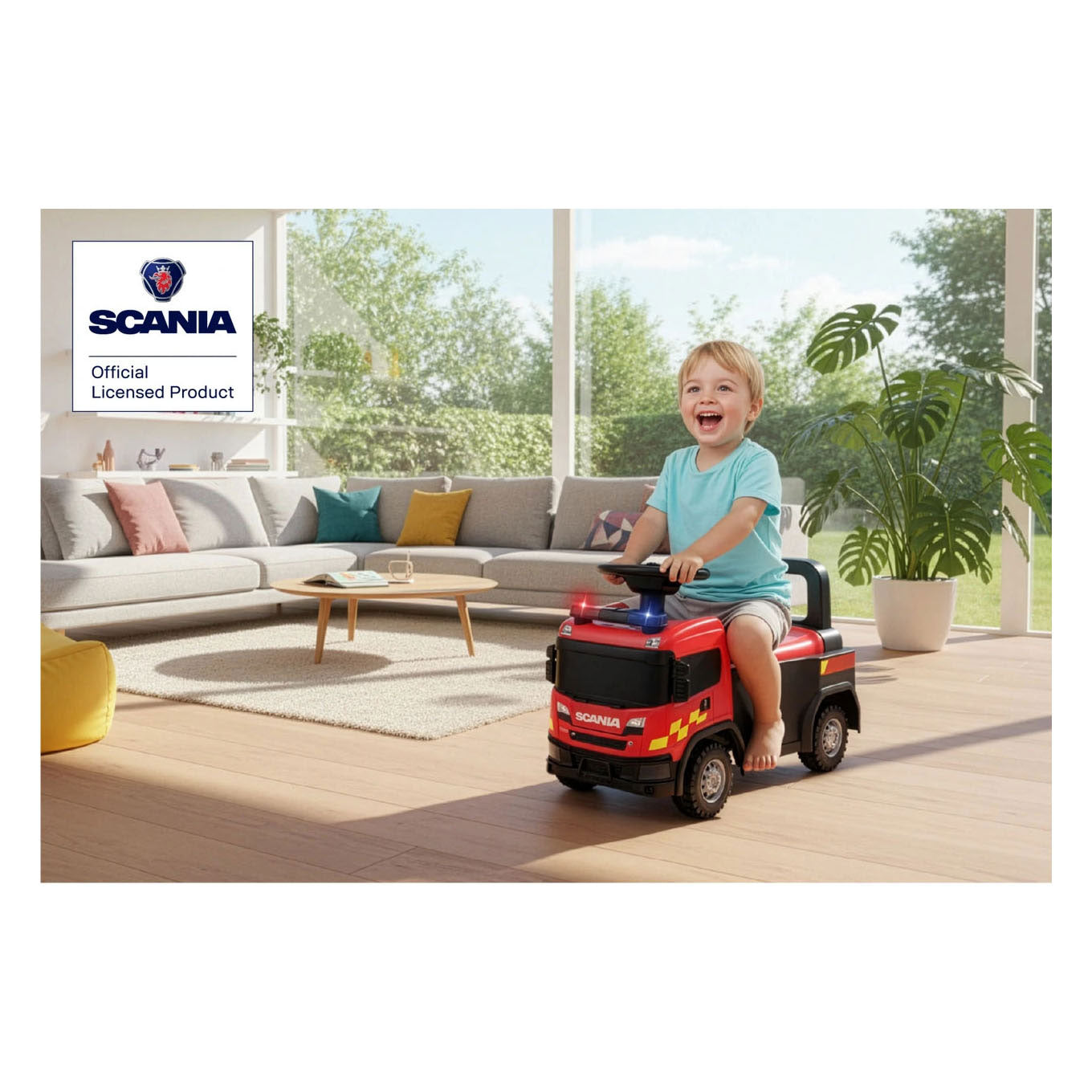 Scania Feuerwehrgeher mit Sound – 60,5 cm