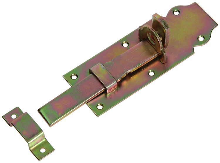 Mack 1069125 - Vorhängeschlossschieber hellgelb verzinkt 140 mm | 5 Stück